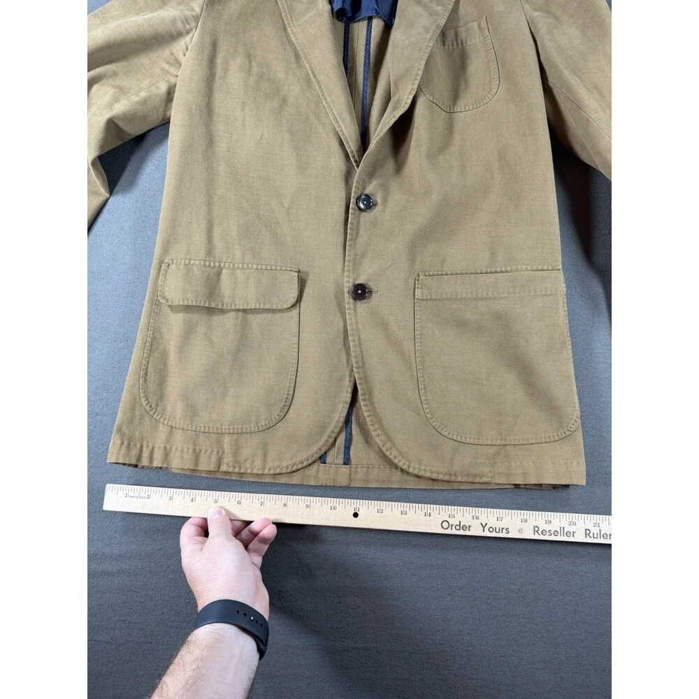Sid Mashburn Butcher Sport Coat Jacket Mens 50R Beige Cashmere Blend Portugal